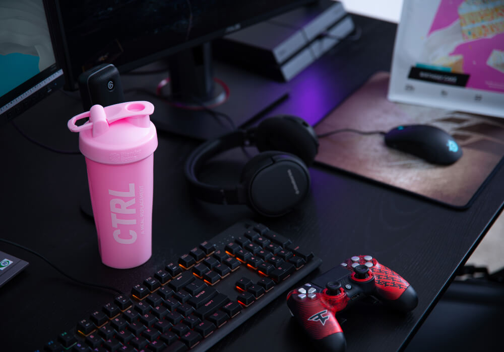 Pink shaker cup